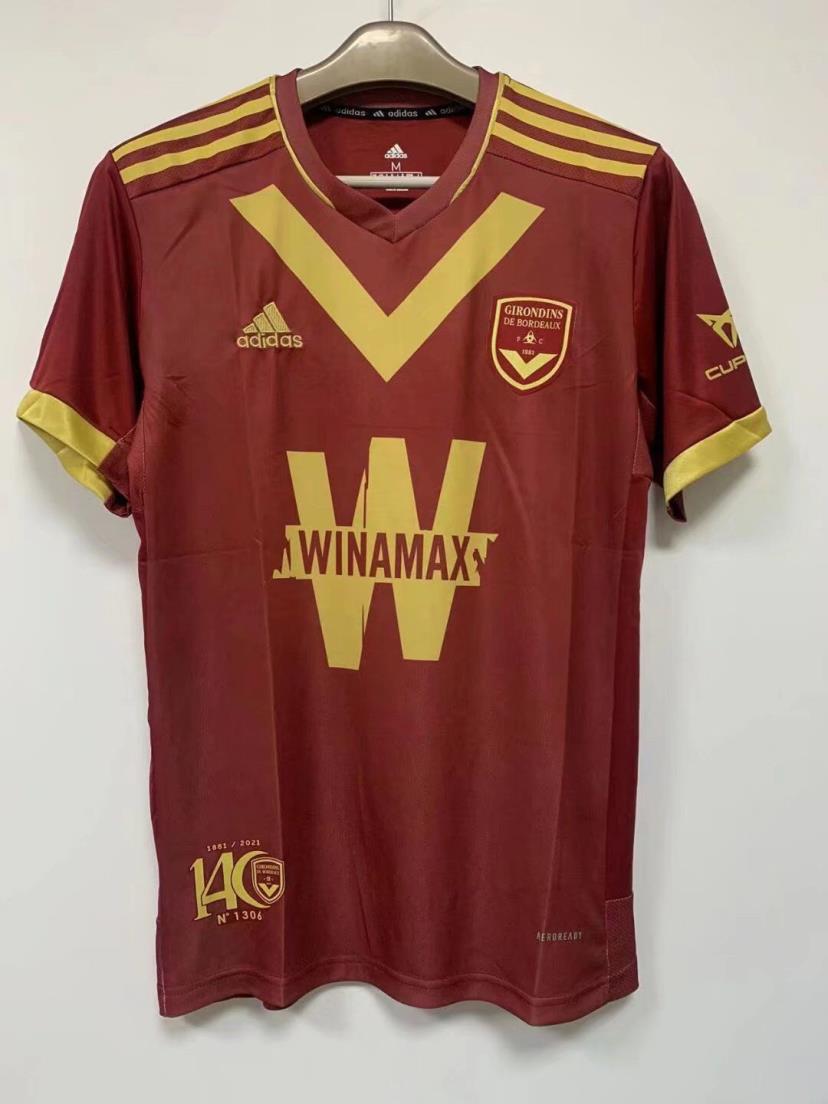 AAA Quality Bordeaux 140th Anniversary Soccer Jersey